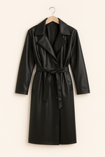 Kunstleder Trenchcoat